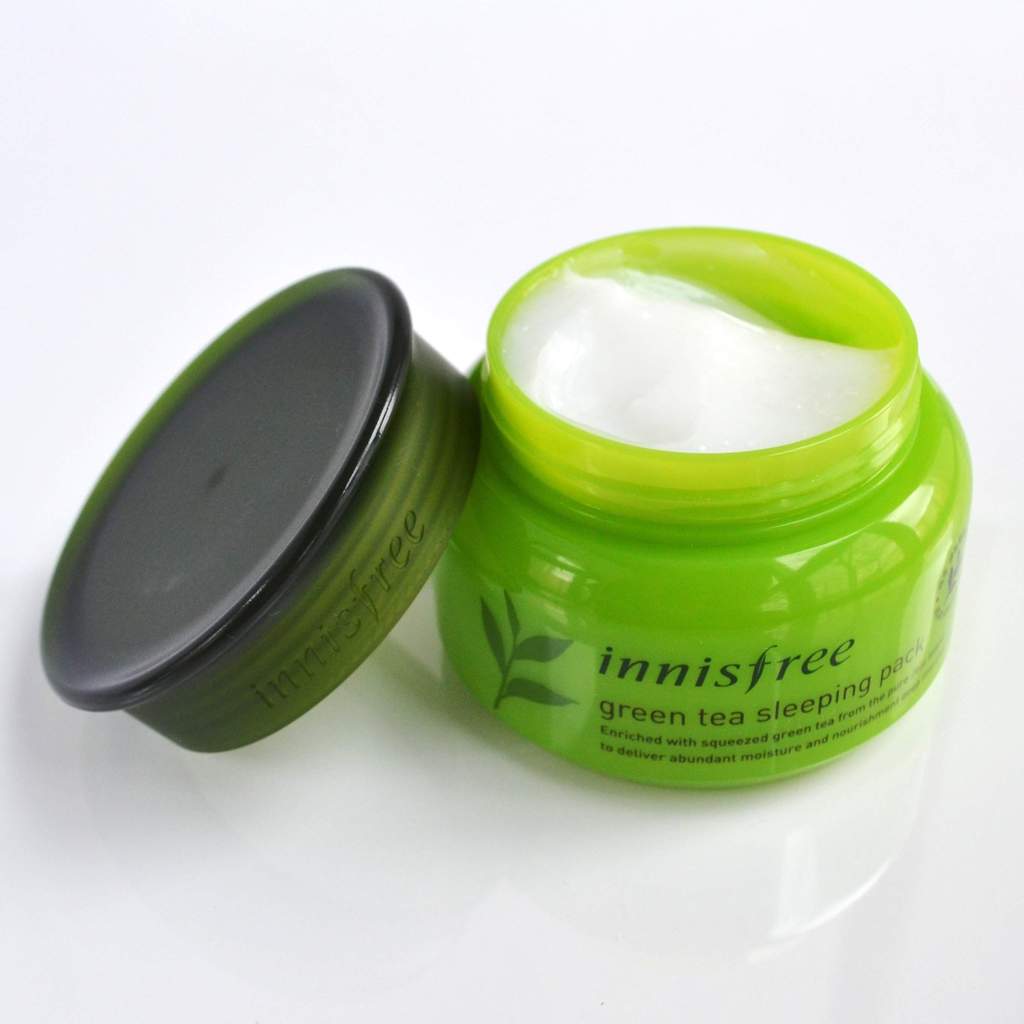 Innisfree Green Tea Sleeping Mask 80ml สลีปปิ้งมาสก์จากน้ำสกัดใบชาเขียวออแกนิคบริสุทธิ์ เติมความชุ่มชื้นให้ผิวได้ตลอดคืน 