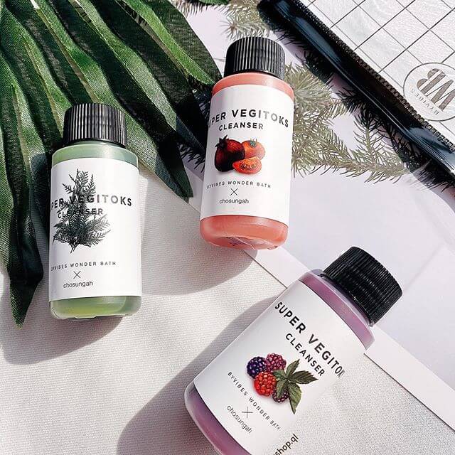 Wonder Bath Super Vegitoks Cleanser Miniature Kit 30 ml x 3 บับเบิ้ลคลีนเซอร์จากน้ำผลไม้เข้มข้น 15 ชนิด เพื่อให้ผิวสะอาดเรียบเนียน กระจ่างใส และลดความมัน