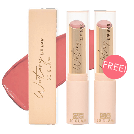 WATERY LIP BAR #01 Love Rosie,ลิปสติกเนื้อกลอสฉ่ำแบบแท่ง, So Glam Watery Lip Bar,So Glam,ไฮยาลิปบาร์soglam